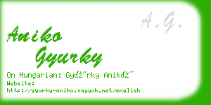 aniko gyurky business card